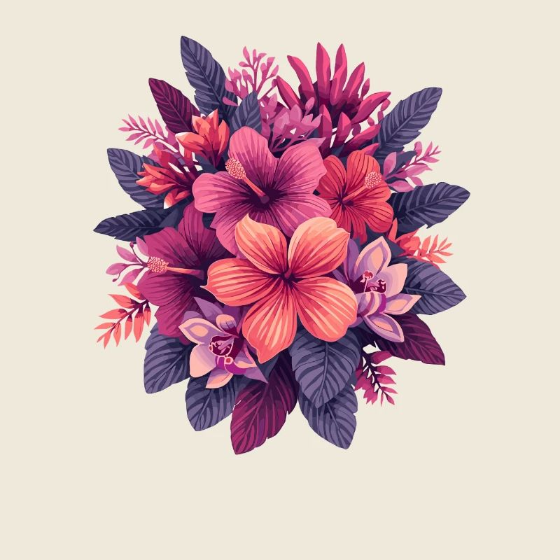 Fleurs tropicales d’hibiscus