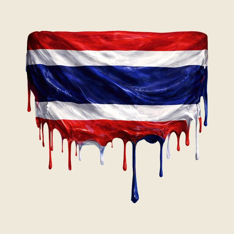 Drapeau taïwanais dégoulinant