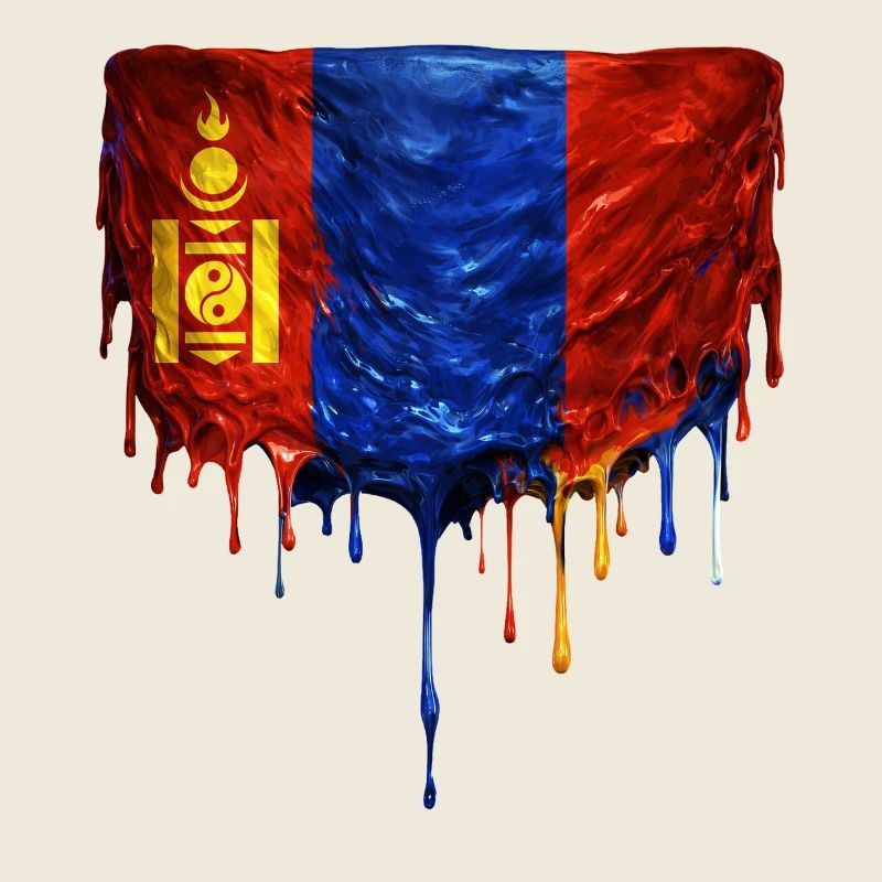 Chute du drapeau mongol