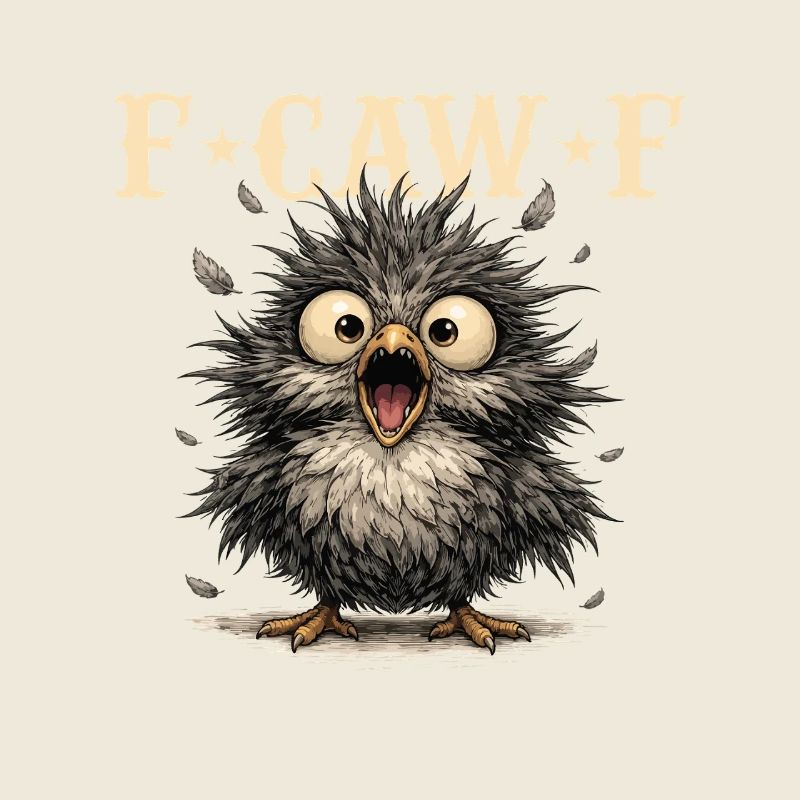 FCawF Sarkasmus Vogel Wortspiel Dunkler Humor Krähe