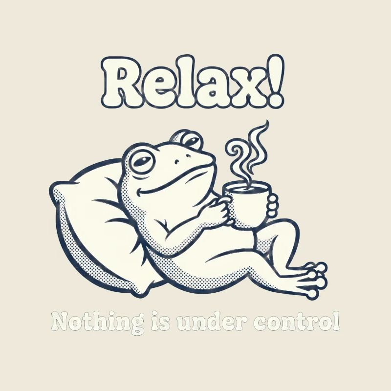 Relaxed frog: Nothing is under control