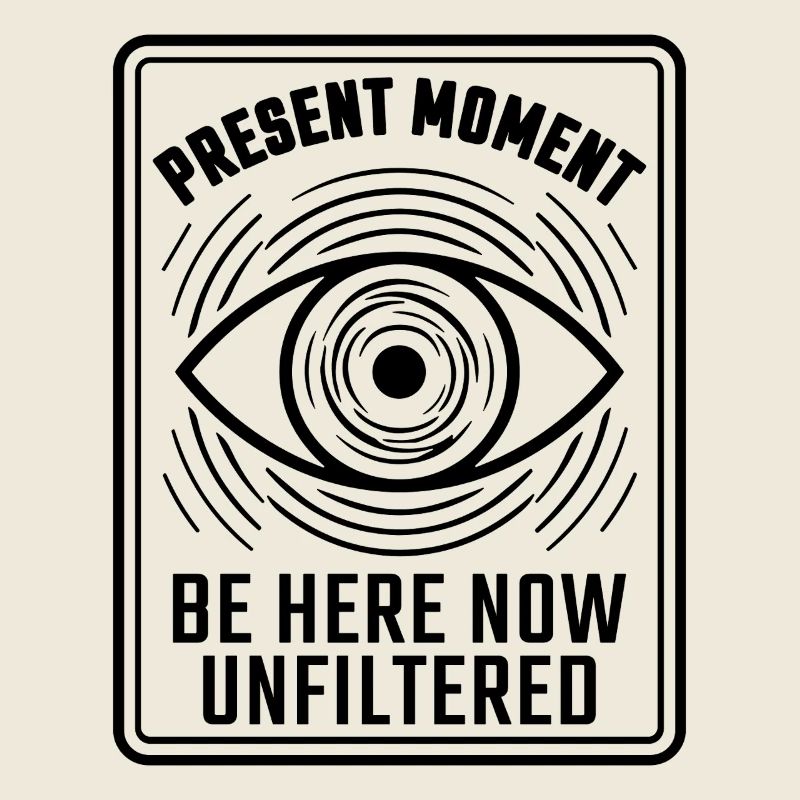 Attention des yeux Moment présent