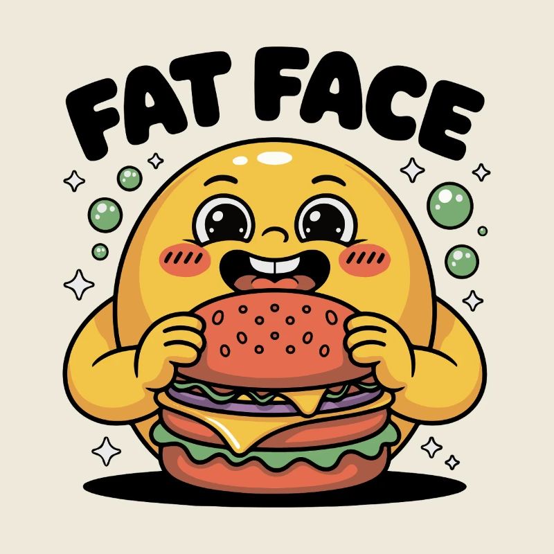 Face au héros drôle du burger