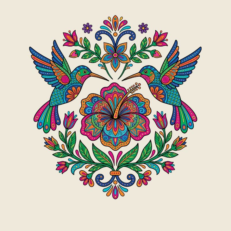 Blumen Alebrije Hummingbird Mexikanisch