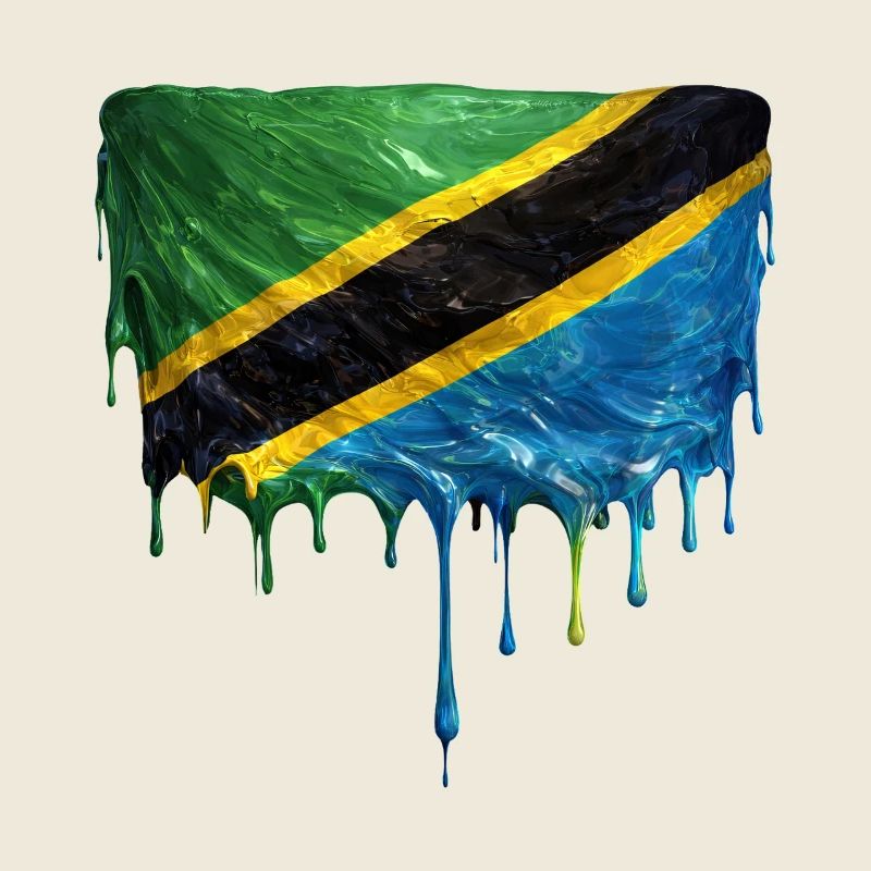Art de la chute du drapeau de la Tanzanie