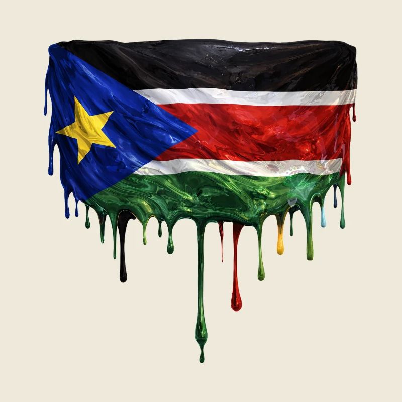 Art de la chute du drapeau du Soudan du Sud