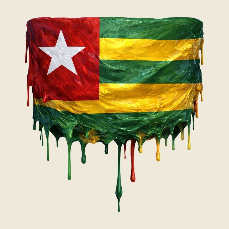 Togo Flag Drop Art