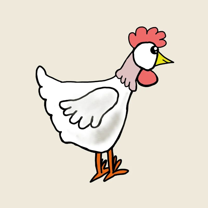 Freches Huhn Cartoon Hühner Henne  Ostern