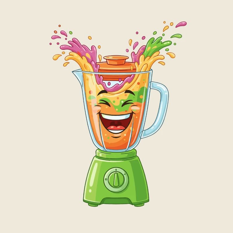Fröhlicher Obst-Mixer Splash
