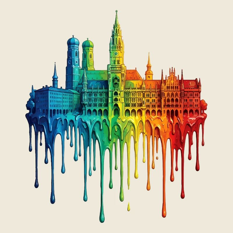 Munich mit farbenfroh verlaufender Farbe