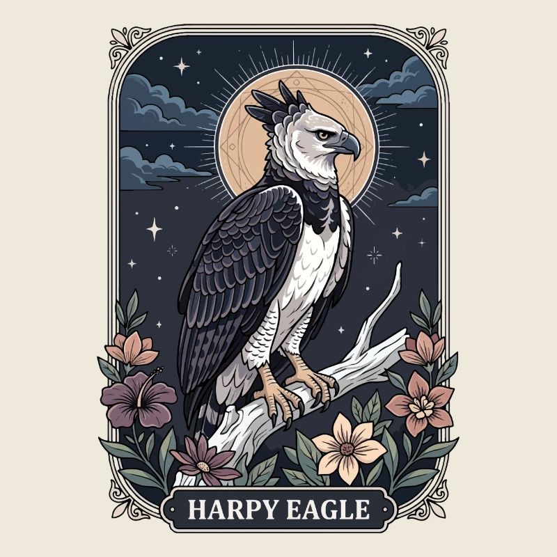 Carte de tarot Harpie Aigle