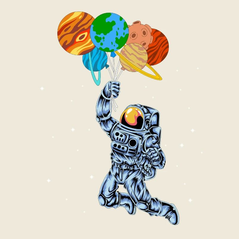 Astronaut Planet Balloons Shirt
