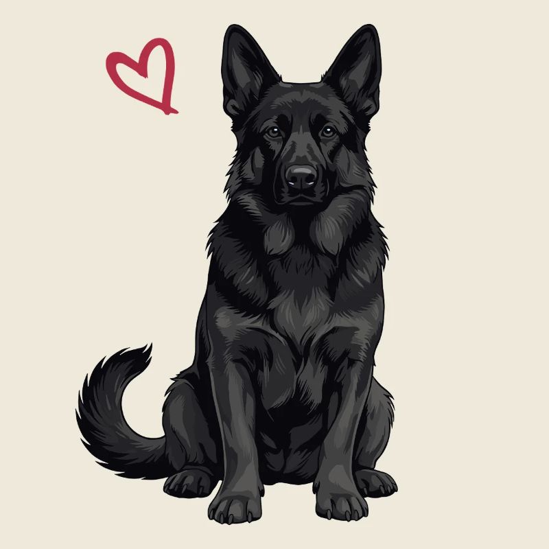 Schwarzer Deutscher Schäferhund