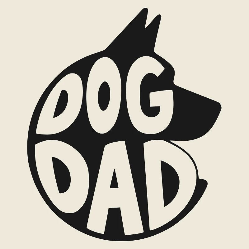 Papa de chien avec logo de silhouette de chien