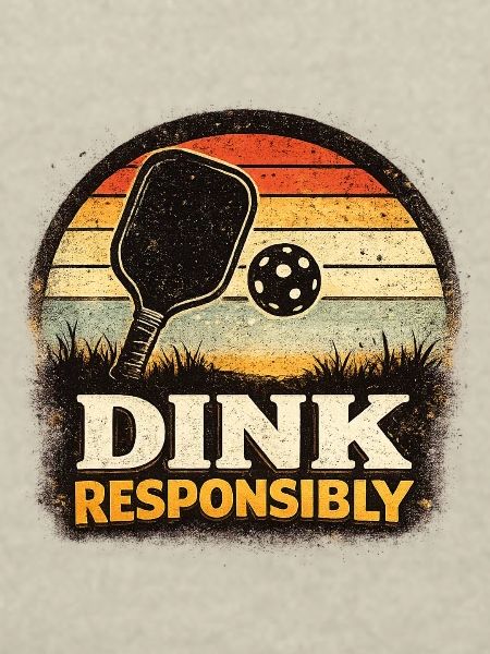 Dink Responsibly Retro Paddle Player Pickleball