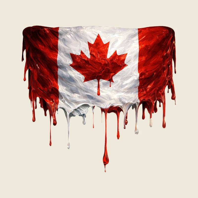 Drapeau canadien dégoulinant