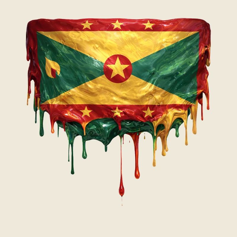 Grenada tropfende Flagge