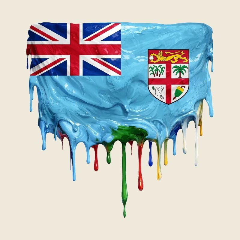 Fidschi tropfende Flagge
