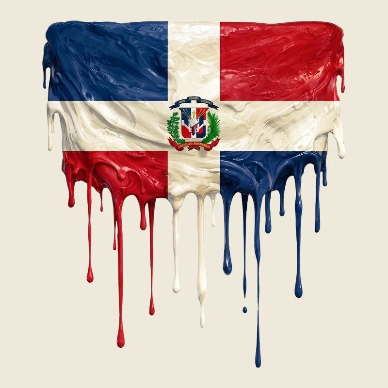 Drapeau Dominicain Gouttant