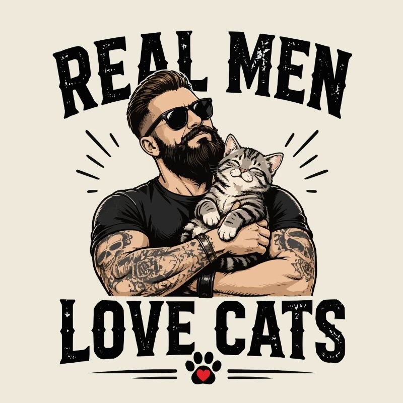 Real Men's Cat Love