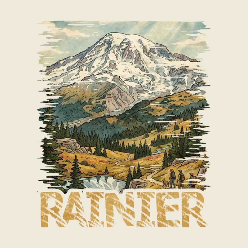 Alpine Rainier Wanderer Berglandschaft