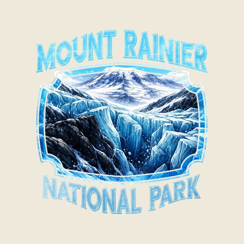 Panorama du glacier du parc national du Mont Rainier