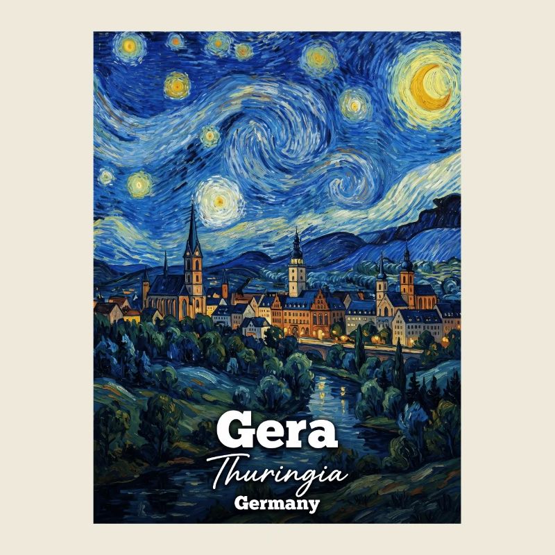 Gera Thuringia Germany Sternennacht