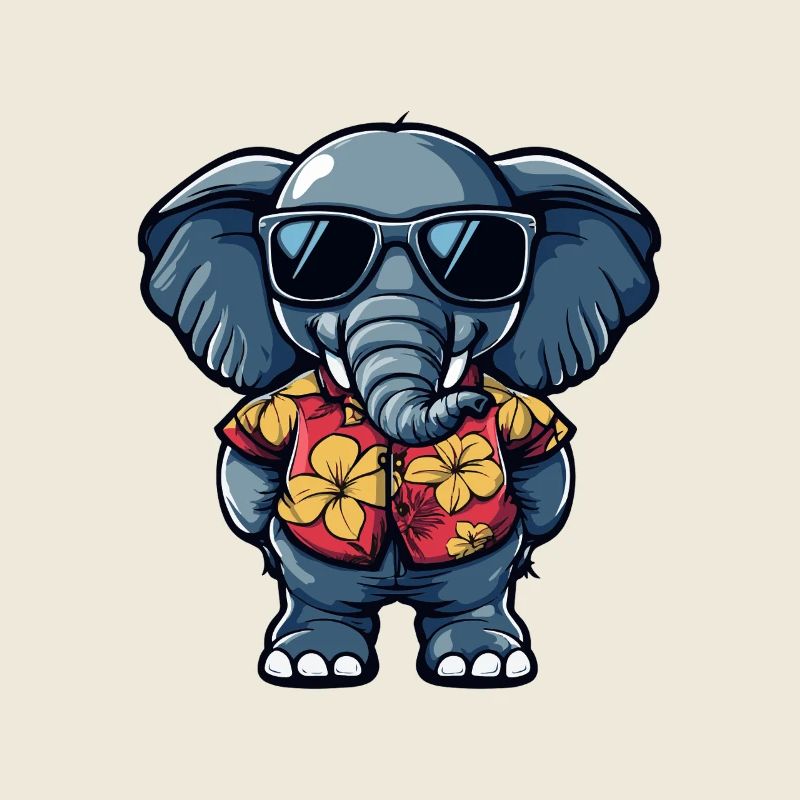 Elephant Comic Holiday