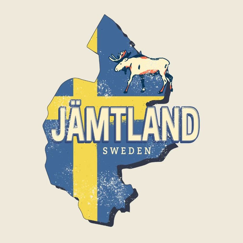Province du Jämtland en Suède avec conception cartographique