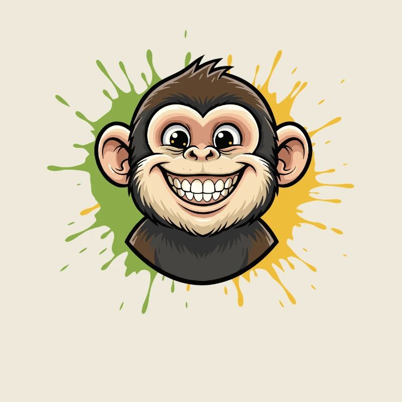 Éclaboussure de singe coloré