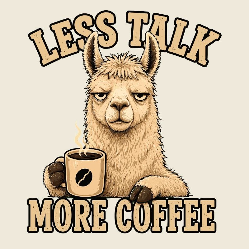 Lama Chemise Moins Parler Plus Café