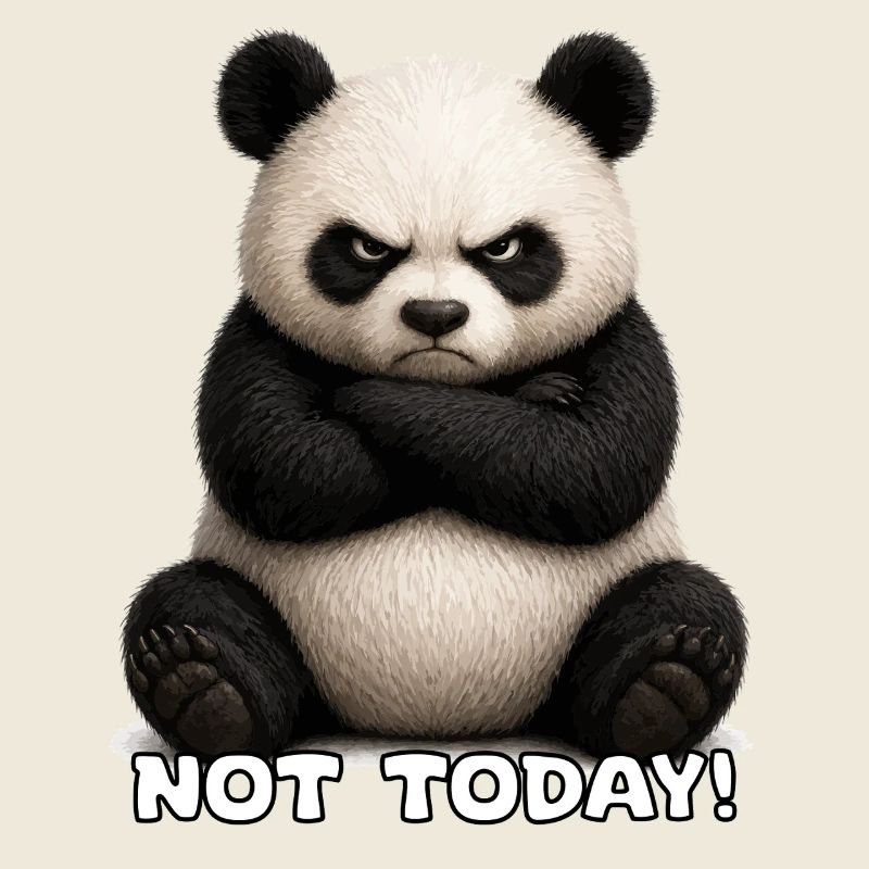 Panda Not Today Meme