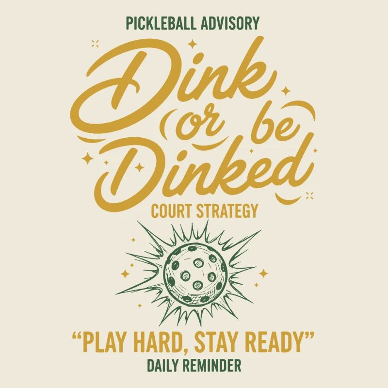 Pickleball Dink Or Be Dinked Funny Player Play