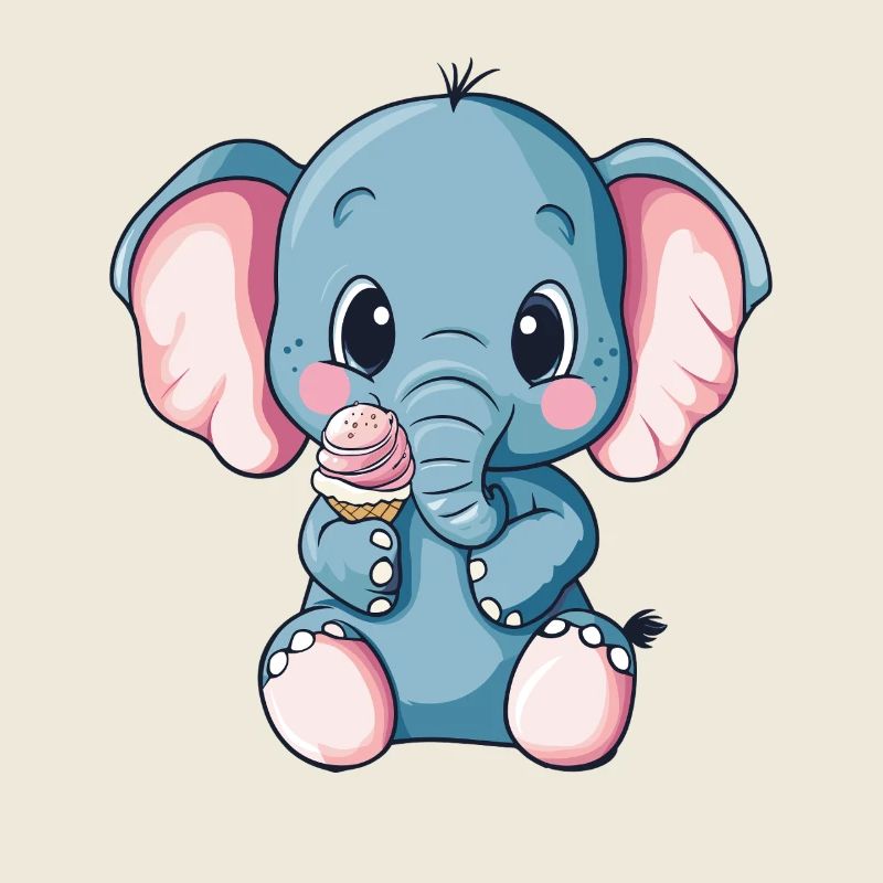Petite Glace Amie Éléphant