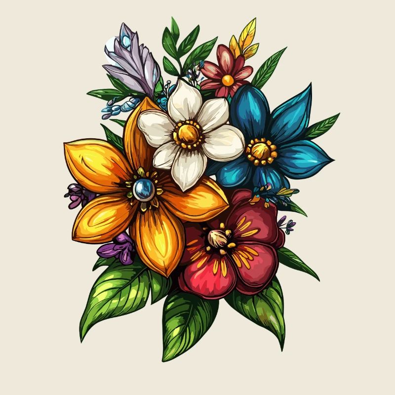 Bouquet d’explosion de couleurs