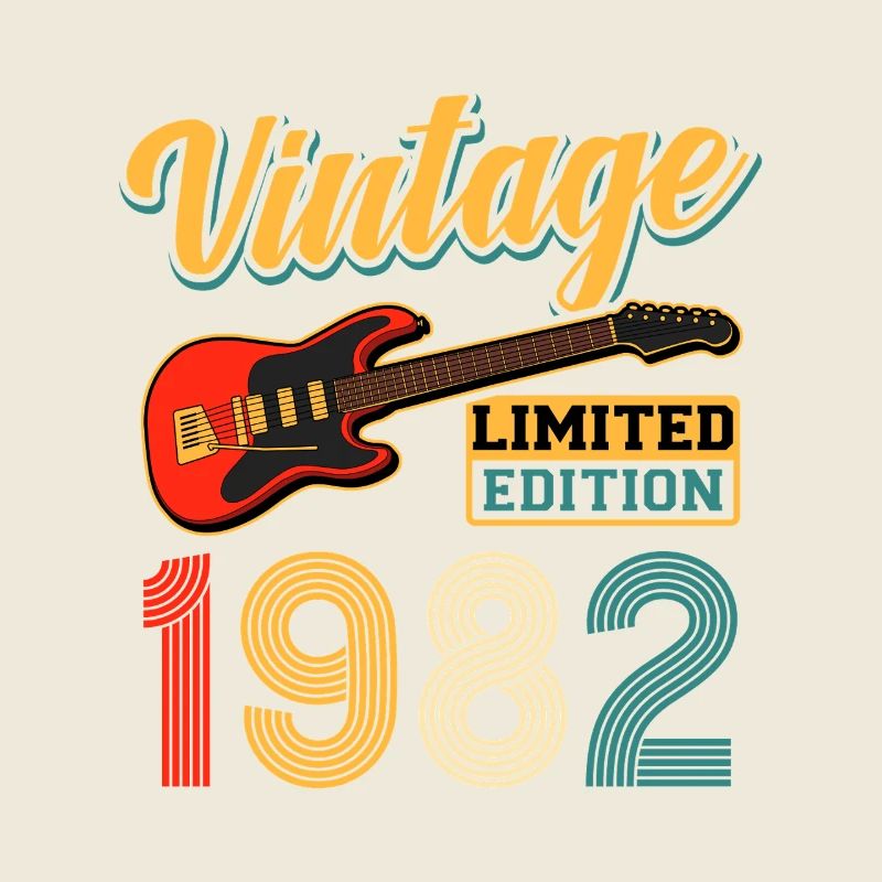 Vintage 1982 Guitar Limited Edition Design