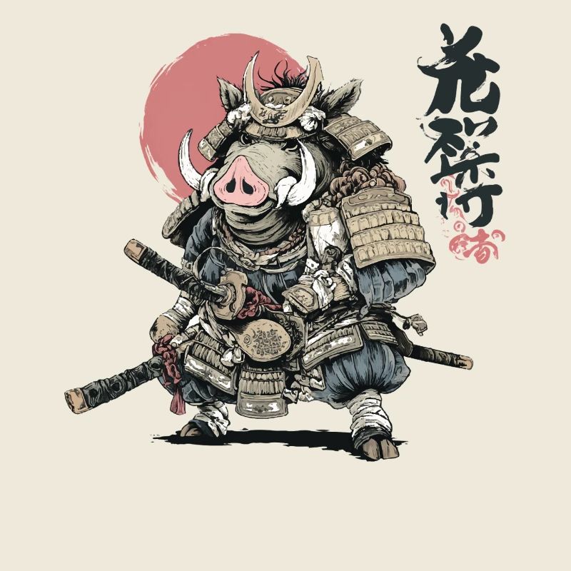 Boar Samurai Warrior in Armor