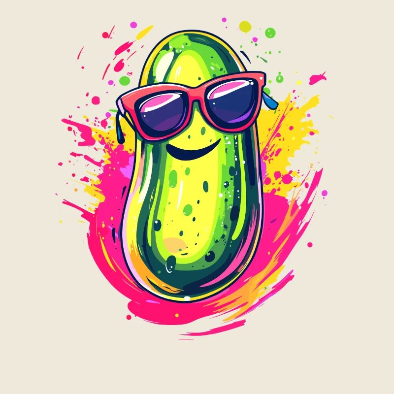 Coole Gurke mit Sonnenbrille