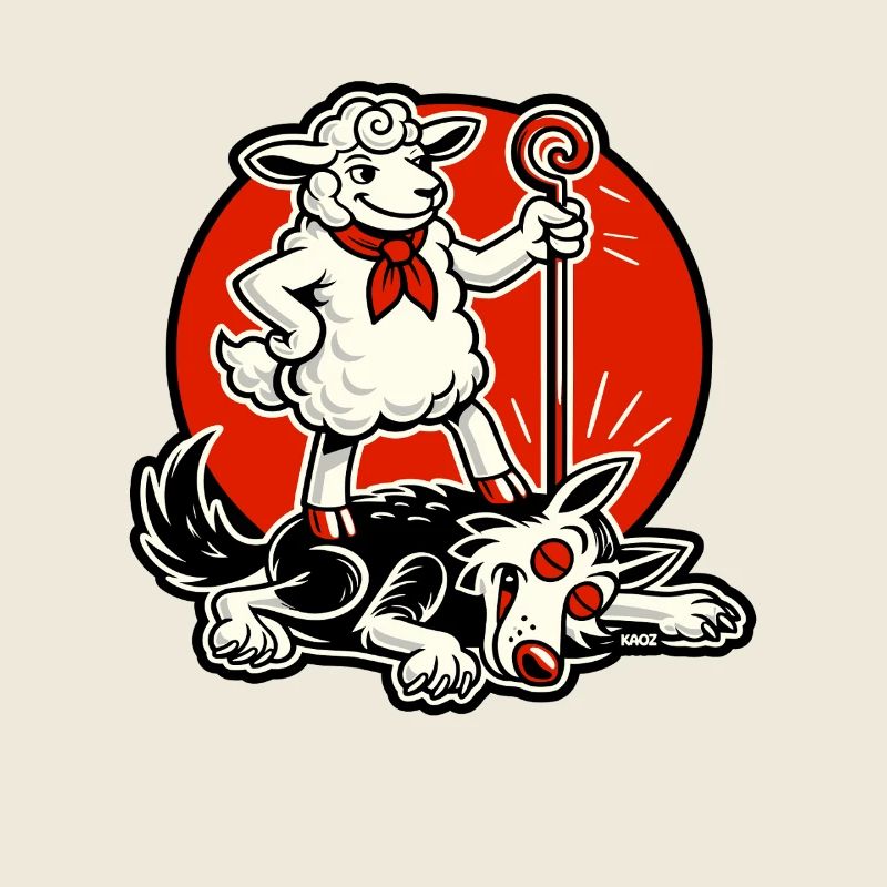Sheep Hero With Crook