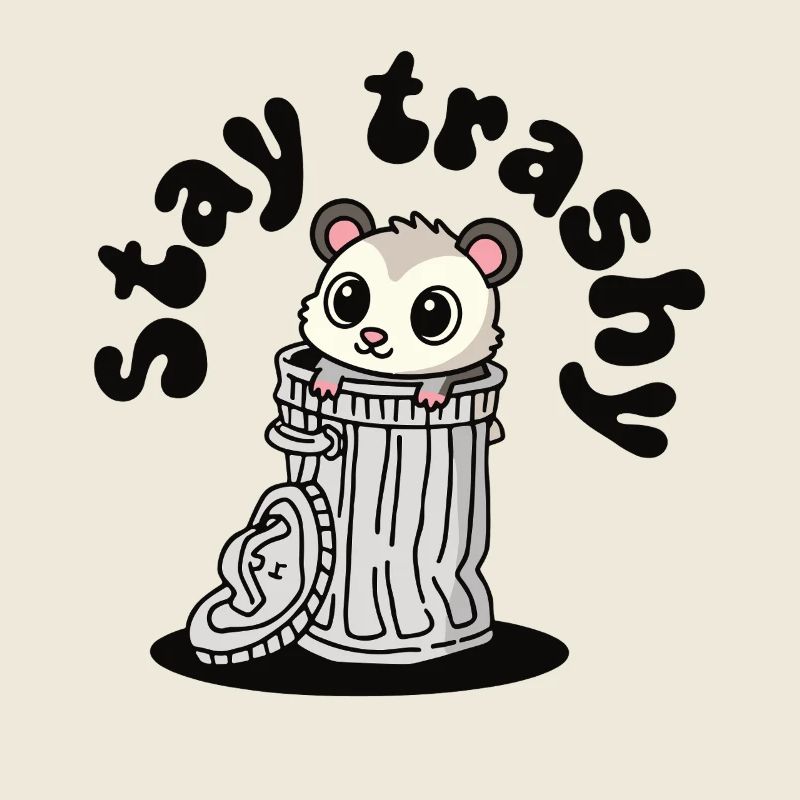 Stay Trashy, Cute Opossum, Funny