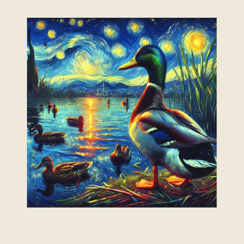 Nuit étoilée de canard colvert
