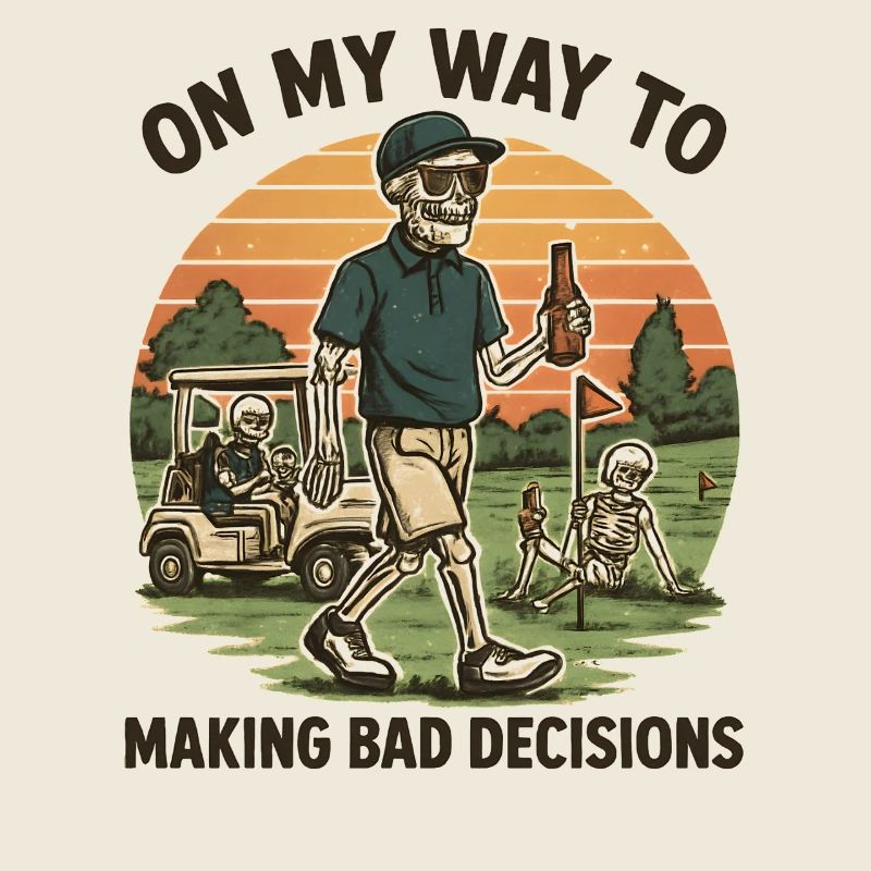 L’humour de golf en route vers de mauvaises décisions