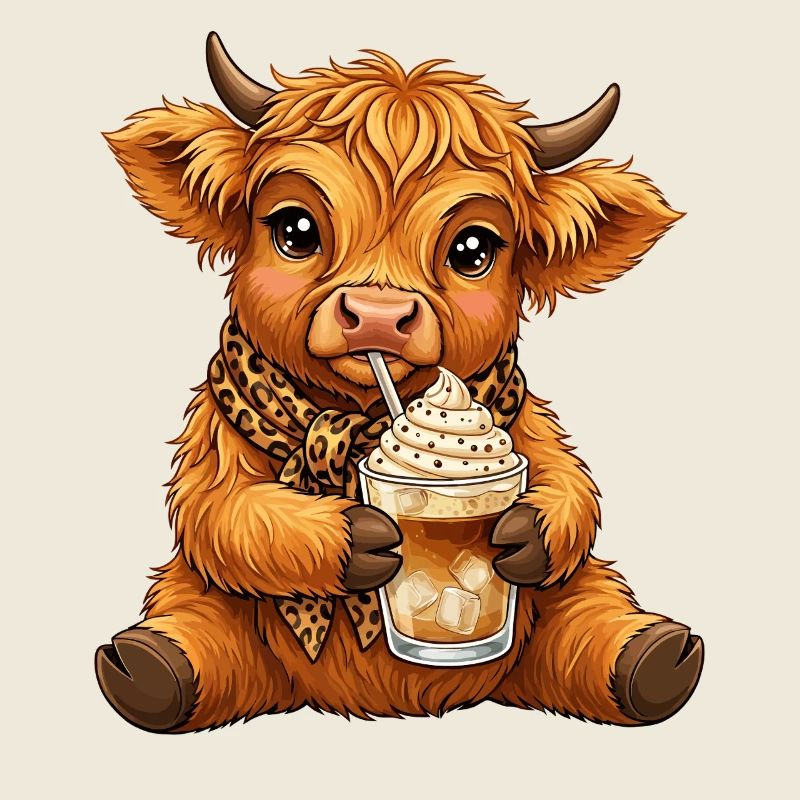 Highland Cow Eiskaffee