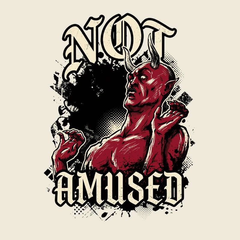 Roter Teufel Not Amused Lustig