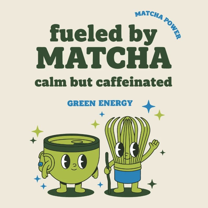 Alimenté par le matcha, une énergie verte calme mais caféinée