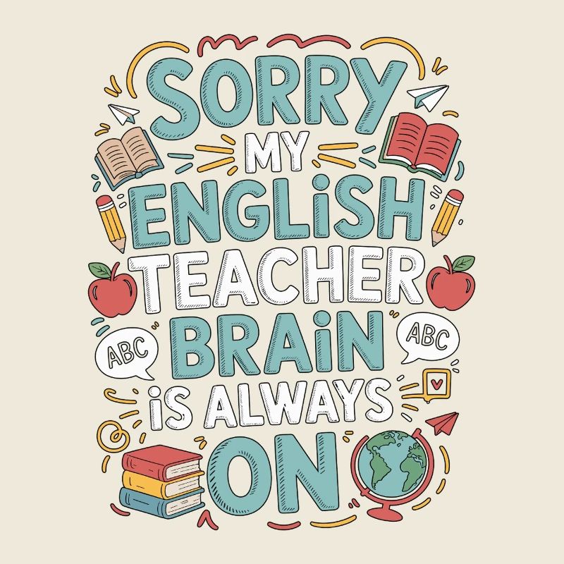 Professeur d’anglais langue seconde désolé mon professeur d’anglais Éducateur d’anglais langue seconde