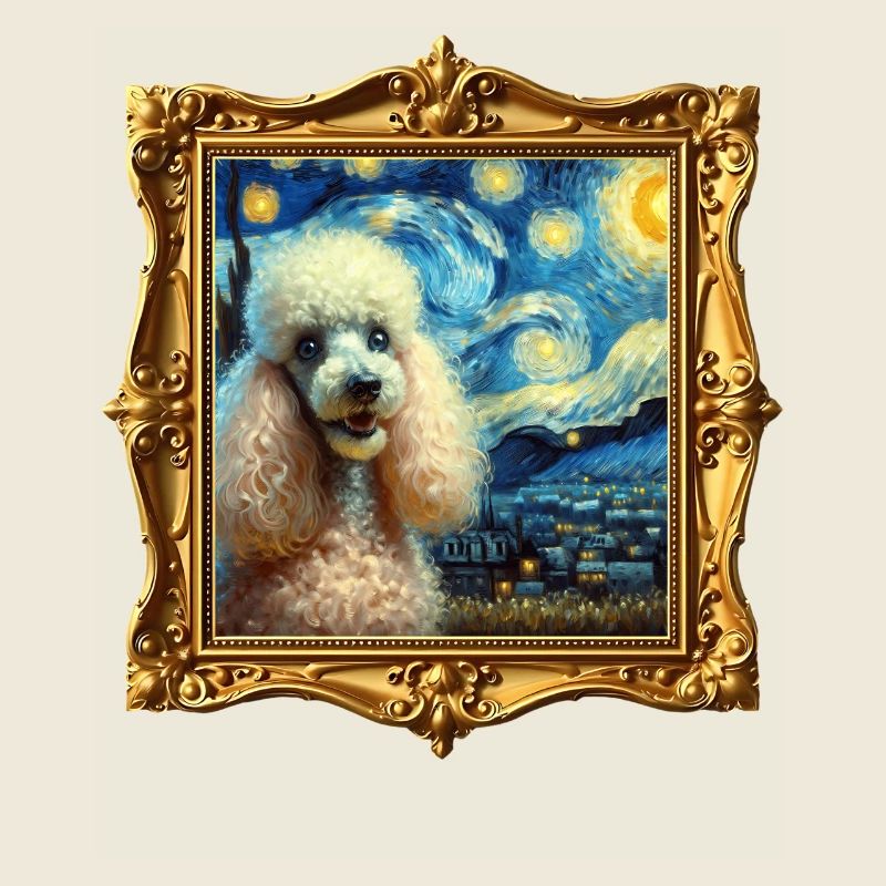 Poodle Starry Night
