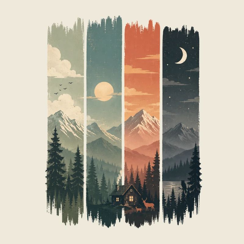 Sylvan signs: mountains and huts