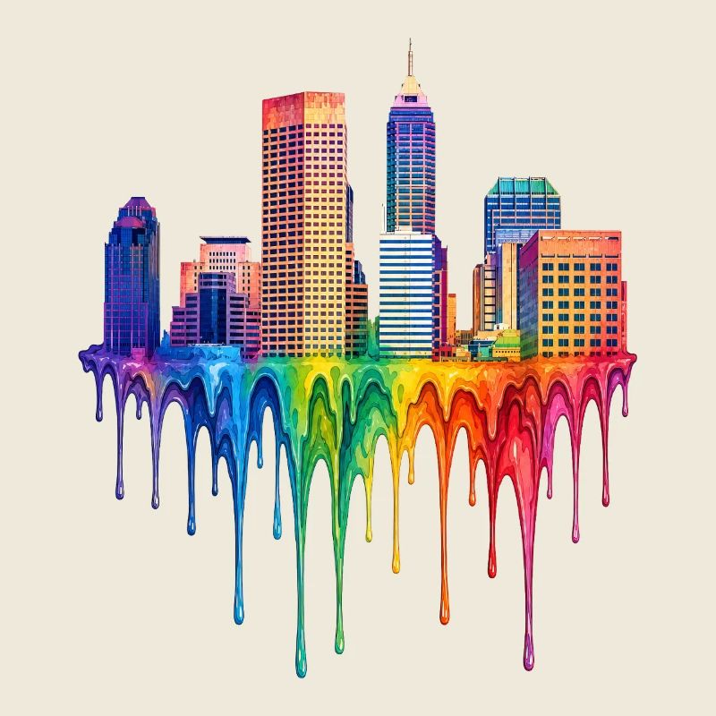 Indianapolis Indiana Dripping Paint