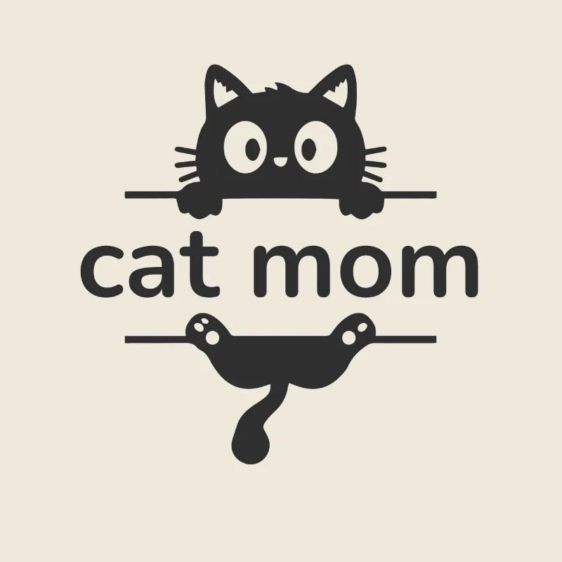 Cat Mom - design minimaliste de chat